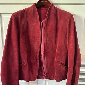 Women's Red Suede Jacket